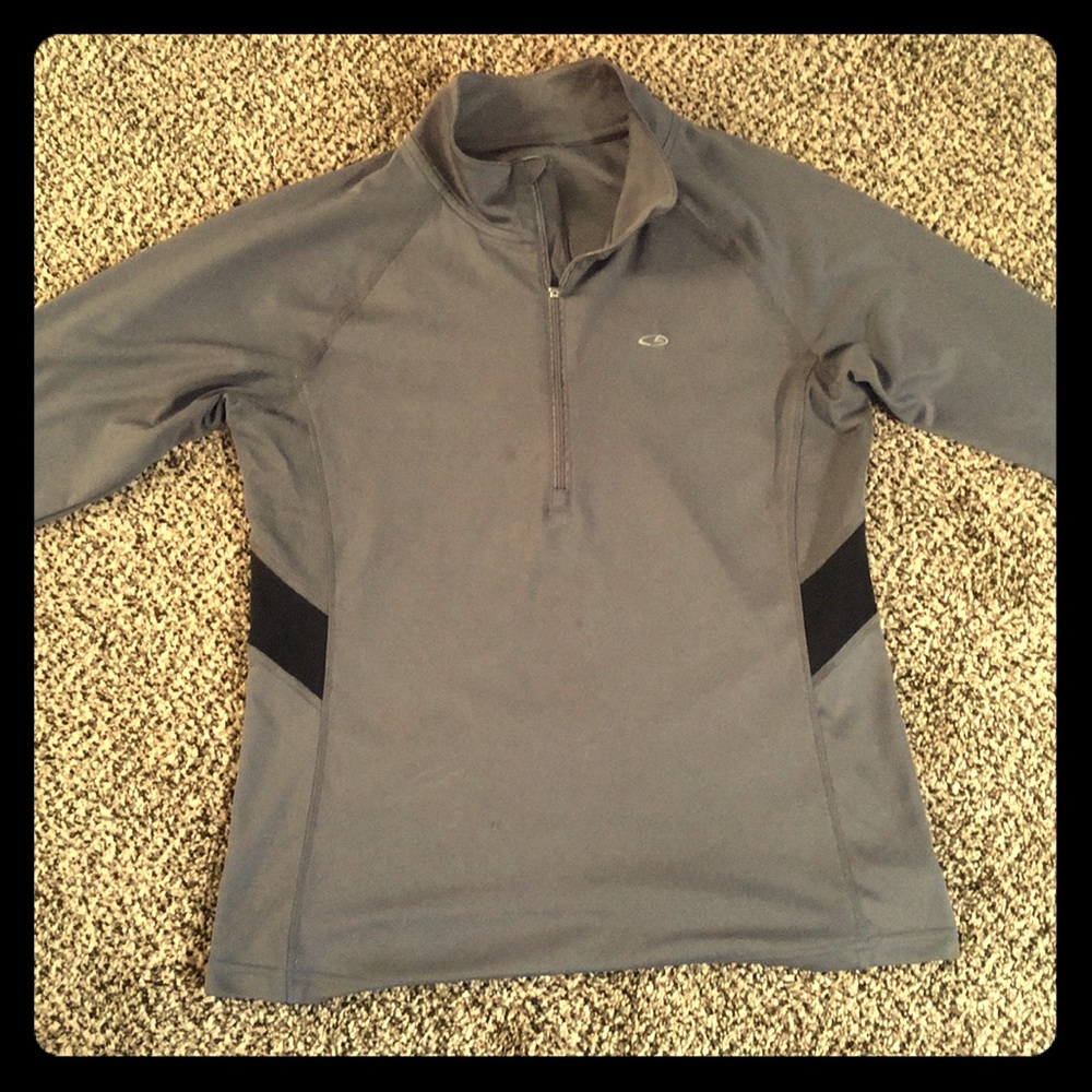 grey quarter zip jacket